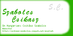 szabolcs csikasz business card